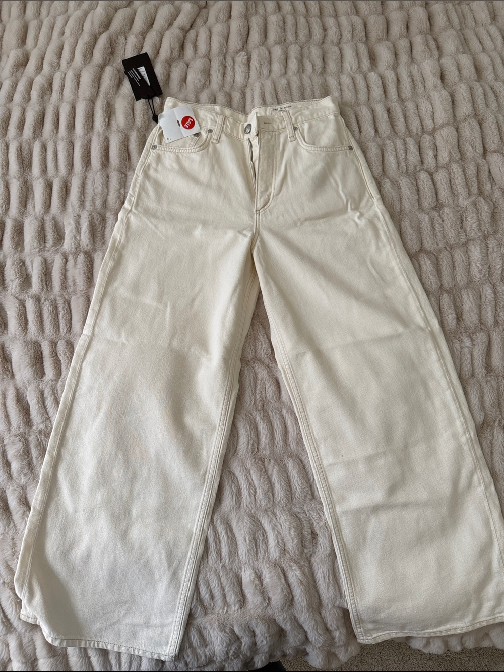 rag & bone Off-White Wide-Leg Jeans